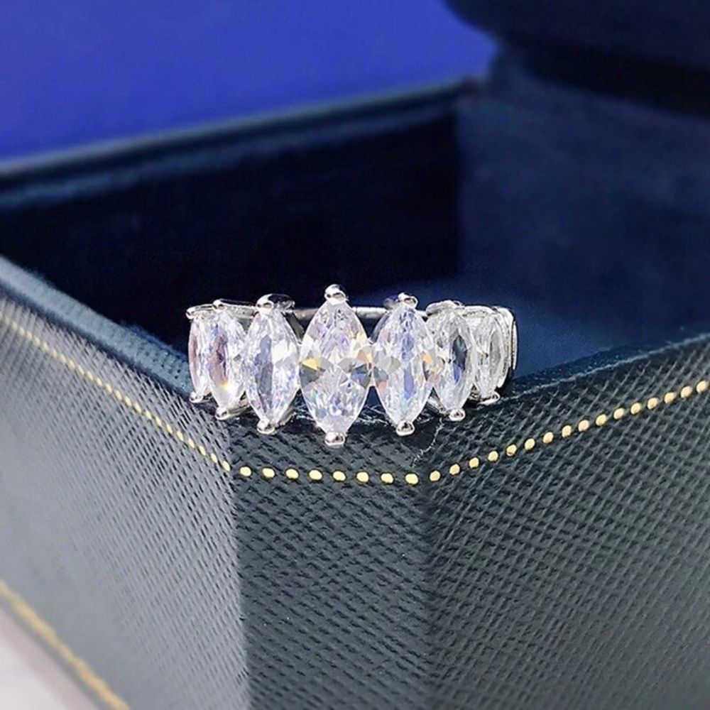 Marquise Cut  Moissanite Ring